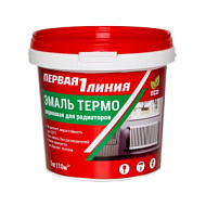Эмаль акриловая Первая линия, для радиаторов, белая, матовая, 1,0кг