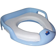103-535-02 Накладка на унитаз мягкая BossBaby голубая с ручками